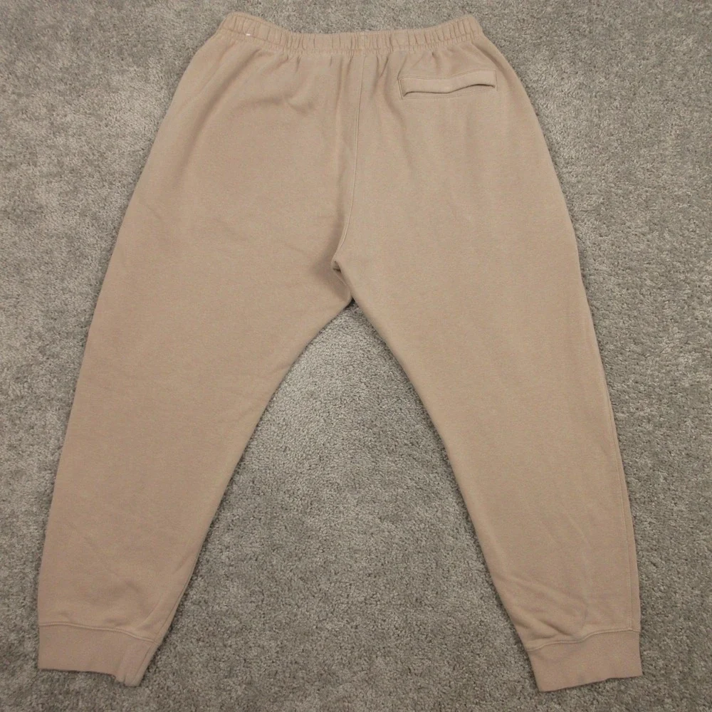 Nike Sweatpants Mens XL Tan Sportswear Club Fleece Joggers Casual Comfort Logo